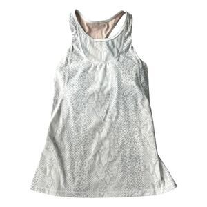 EUC Lululemon Snake Print Tank Top Mesh Gray Women's Size 6